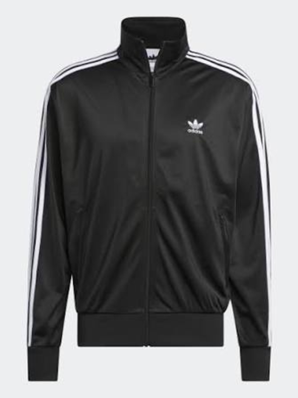 adidas Kids Black Track Jacket with White Stripes